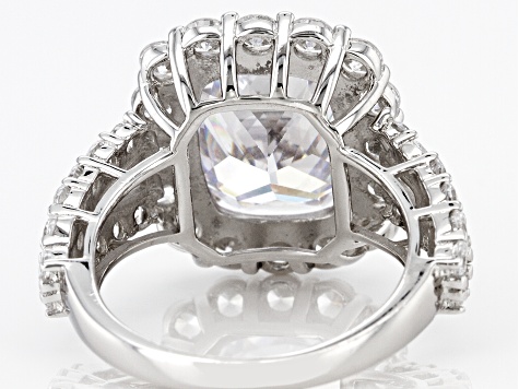 White Cubic Zirconia Platinum Over Sterling Silver Ring 11.83ctw