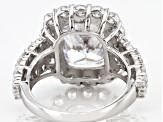 White Cubic Zirconia Platinum Over Sterling Silver Ring 11.83ctw