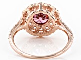 Blush And White Cubic Zirconia 18k Rose Gold Over Sterling Silver Ring