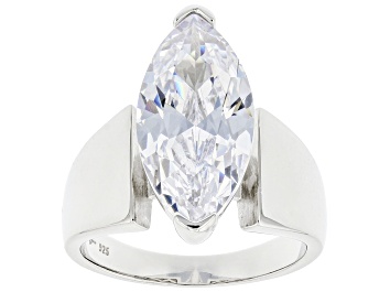 Picture of White Cubic Zirconia Platinum Over Sterling Silver Ring 8.65ctw