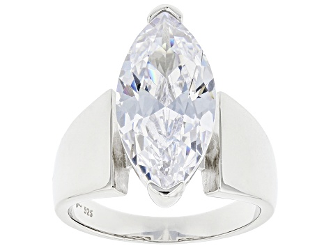 White Cubic Zirconia Platinum Over Sterling Silver Ring 8.65ctw