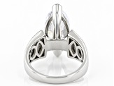 White Cubic Zirconia Platinum Over Sterling Silver Ring 8.65ctw