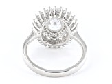 White Cubic Zirconia Rhodium Over Sterling Silver Ring 2.99ctw