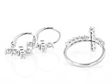 White Cubic Zirconia Rhodium Over Sterling Silver Jewelry Set 3.41ctw