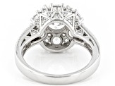 White Cubic Zirconia Rhodium Over Sterling Silver Ring 5.67ctw
