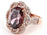 Blush And White Cubic Zirconia 18k Rose Gold Over Sterling Silver Ring 10.33ctw