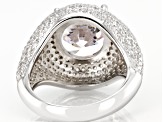 White Cubic Zirconia Rhodium Over Sterling Silver Ring 13.87ctw