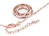 Mocha And White Cubic Zirconia 18k Rose Gold Over Sterling Silver Pendant With Chain 1.82ctw