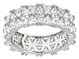 White Cubic Zirconia Rhodium Over Sterling Silver Ring 7.49ctw