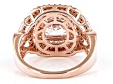 Mocha And White Cubic Zirconia 18k Rose Gold Over Sterling Silver Ring 4.86ctw