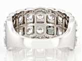 White Cubic Zirconia Platinum Over Sterling Silver Ring 4.78ctw