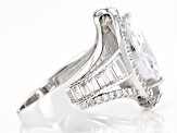White Cubic Zirconia Rhodium Over Sterling Silver Ring 4.05ctw
