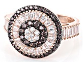 Mocha And White Cubic Zirconia 18k Rose Gold Over Sterling Silver Ring 2.41ctw