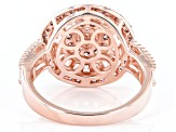 Mocha And White Cubic Zirconia 18k Rose Gold Over Sterling Silver Ring 2.41ctw