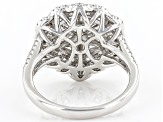 White Cubic Zirconia Rhodium Over Sterling Silver Ring 3.36ctw