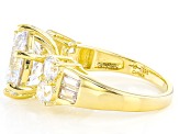 White Cubic Zirconia 18k Yellow Gold Over Sterling Silver Ring 9.62ctw