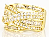 White Cubic Zirconia 18K Yellow Gold Over Sterling Silver Ring 2.84ctw