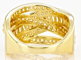 White Cubic Zirconia 18K Yellow Gold Over Sterling Silver Ring 2.84ctw