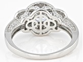 White Cubic Zirconia Rhodium Over Sterling Silver Ring 2.81ctw