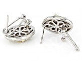 White Cubic Zirconia Rhodium And 14k Yellow Gold Over Sterling Silver Earrings 2.34ctw