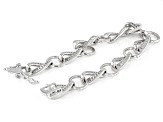 White Cubic Zirconia Rhodium Over Sterling Silver Tennis Bracelet 8.48ctw