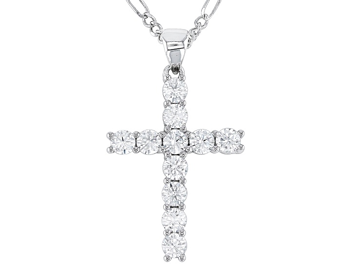 white gold cross and chain 18ct