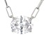 White Cubic Zirconia Rhodium Over Sterling Silver Paperclip Necklace 4.59ctw