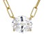 White Cubic Zirconia 18k Yellow Gold Over Sterling Silver Paperclip Necklace 4.59ctw