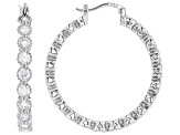 White Cubic Zirconia Rhodium Over Sterling Silver Jewelry Set 36.26ctw