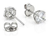 White Cubic Zirconia Rhodium Over Sterling Silver Earring Set 11.38ctw