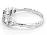 White Cubic Zirconia Rhodium Over Sterling Silver Ring 1.67ctw