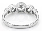 White Cubic Zirconia Rhodium Over Sterling Silver Ring 1.67ctw