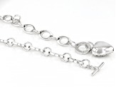 White Cubic Zirconia Rhodium Over Sterling Silver Bracelet 1.15ctw