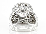 White Cubic Zirconia Platinum Over Sterling Silver Ring 12.98ctw