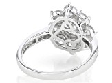 White Cubic Zirconia Rhodium Over Sterling Silver Ring 4.96ctw