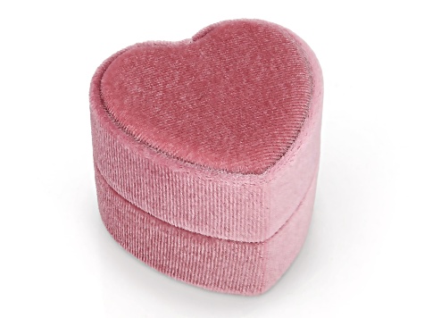 Pink Cubic Zirconia Platinum Over Sterling Silver Stud Earrings in Velvet Heart Box 4.00ctw