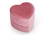 Pink Cubic Zirconia Platinum Over Sterling Silver Stud Earrings in Velvet Heart Box 4.00ctw