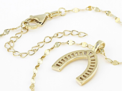 White Cubic Zirconia 18k Yellow Gold Over Sterling Silver