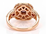 Blush And White Cubic Zirconia 18k Rose Gold Over Sterling Silver Ring 2.66ctw