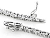 White Cubic Zirconia Rhodium Over Sterling Silver Star Tennis Necklace 12.95ctw