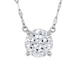 White Cubic Zirconia Platinum Over Sterling Silver 100 Facet Necklace 4.55ctw