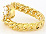 White Cubic Zirconia 18k Yellow Gold Over Sterling Silver Ring 1.38ctw