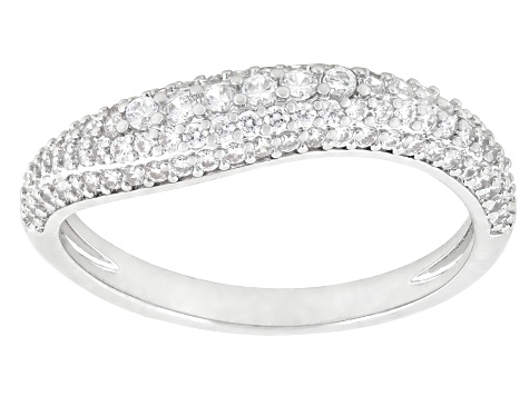 White Cubic Zirconia Rhodium Plated Ring and Band Set 5.26ctw