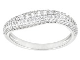 White Cubic Zirconia Rhodium Plated Ring and Band Set 5.26ctw