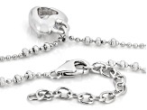 White Cubic Zirconia Rhodium Plated Heart Necklace 3.69ctw