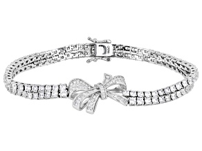 White Cubic Zirconia Rhodium Plated Bracelet 12.69ctw