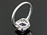 Purple Amethyst Rhodium Over Sterling Silver Ring 2.49ctw