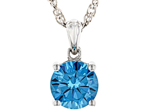 Blue Cubic Zirconia Rhodium Over Sterling Silver Jewelry Set 10.35ctw