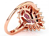 Blush And White Cubic Zirconia 18K Rose Gold Over Sterling Silver Ring 10.35ctw