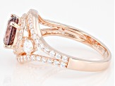 Blush Zircon Simulant And White Cubic Zirconia 18k Rose Gold Over Sterling Silver Ring 2.69ctw